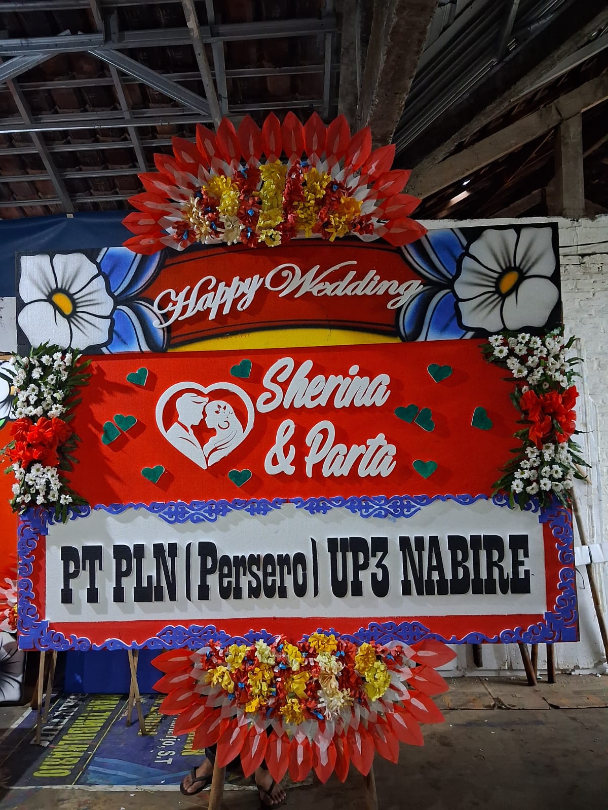 Bunga ucapan wedding