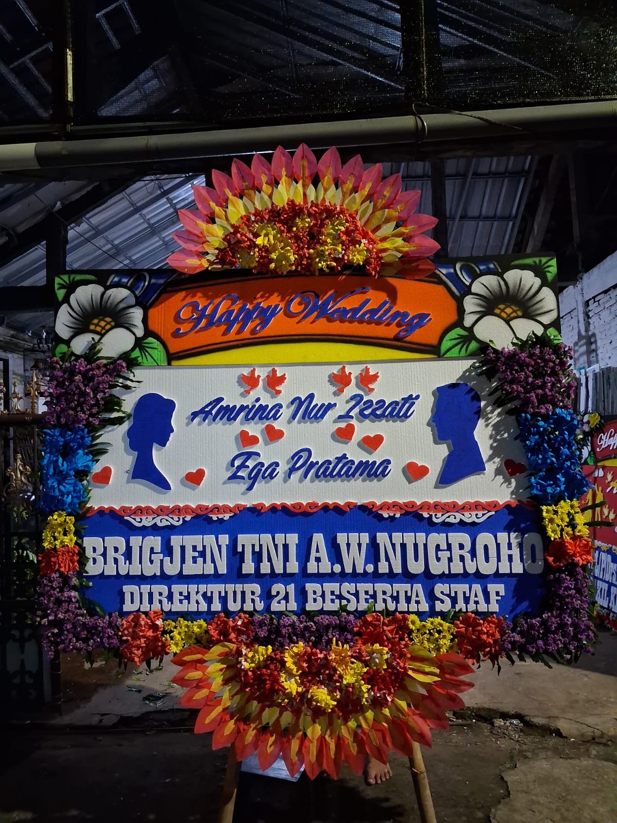 Bunga ucapan wedding