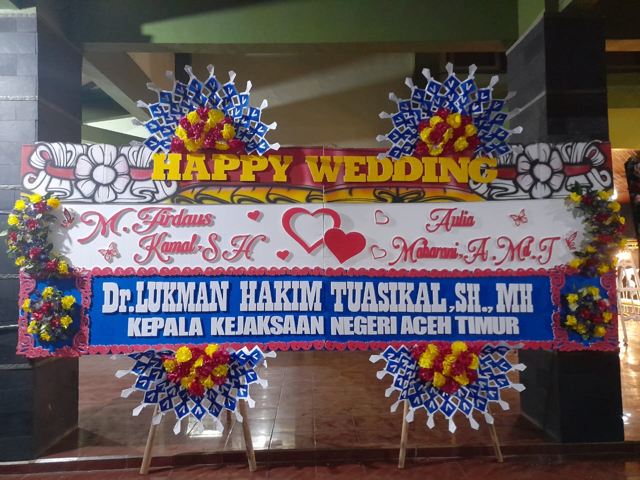 Bunga ucapan wedding